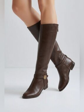 Tory Burch Dark Brown Over the Knee Boots